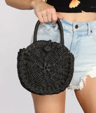 Somewhere Far Away Straw Woven Purse
