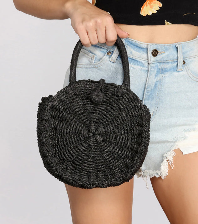 Somewhere Far Away Straw Woven Purse