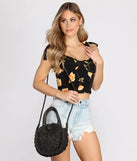 Somewhere Far Away Straw Woven Purse