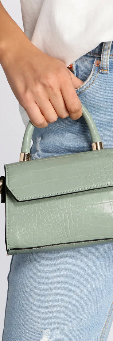 Mini Matte Snake Textured Purse