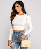Sleek Sophistication Envelope Crossbody