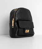 Day To Night Quilted Chain Backpack