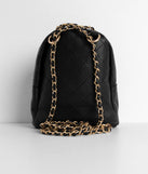 Day To Night Quilted Chain Backpack