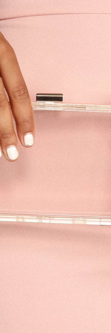 Clearly On Trend Box Clutch