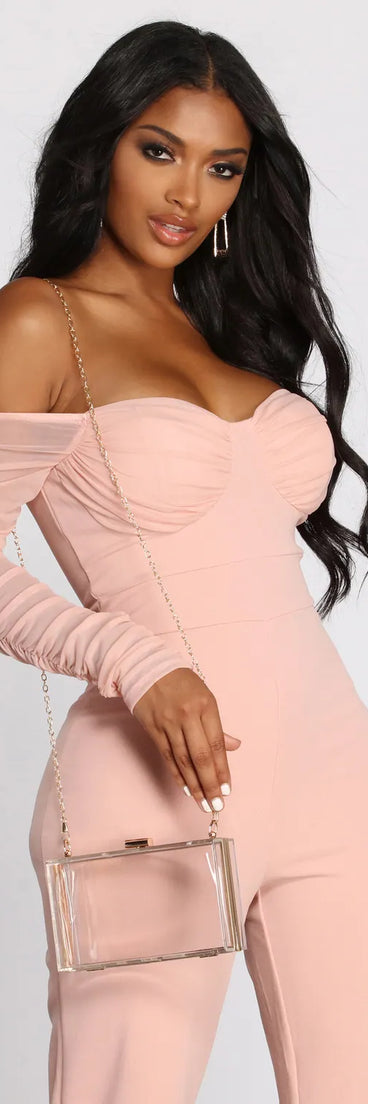 Clearly On Trend Box Clutch