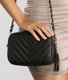 Luxe Life Quilted Chevron Crossbody