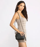 Luxe Life Quilted Chevron Crossbody