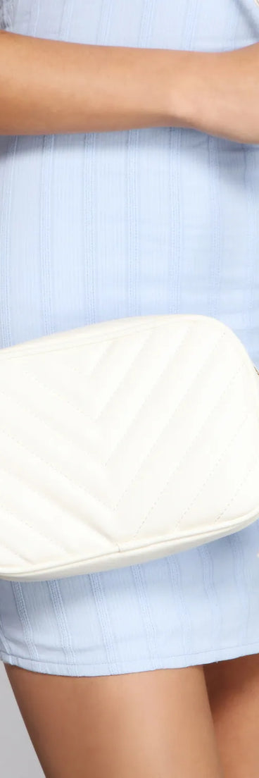 Luxe Life Quilted Chevron Crossbody