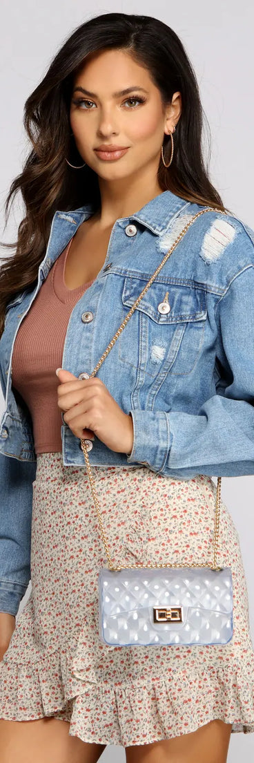 Stylish Trendsetter Quilted Jelly Crossbody Purse