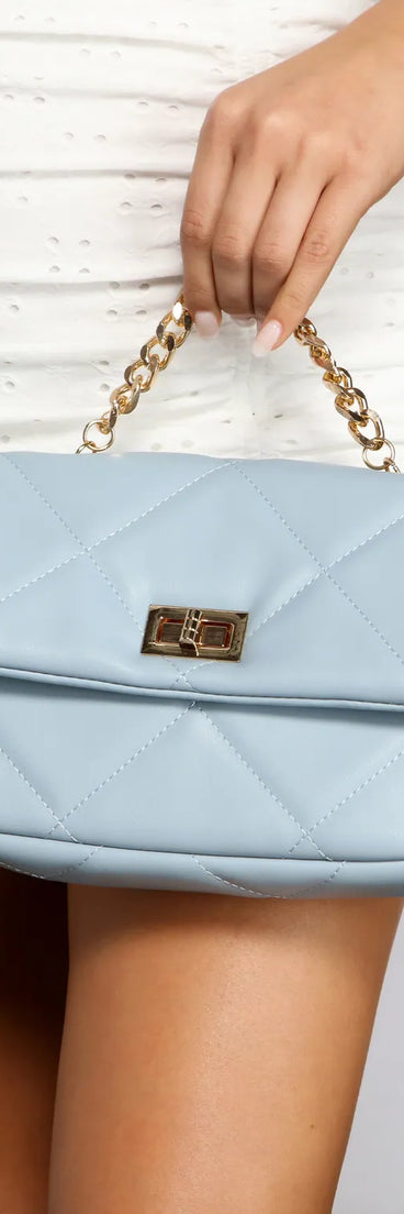 Chic Glamour Quilted Diamond Crossbody