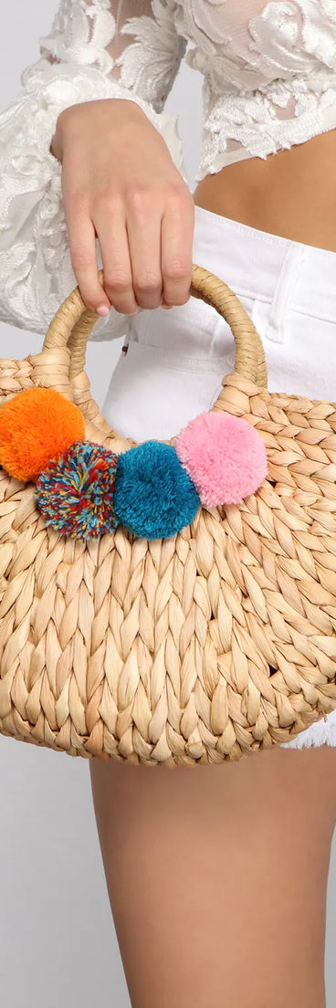 Sun's Out Straw Tote