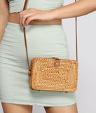 Vacay Mode Straw Crossbody