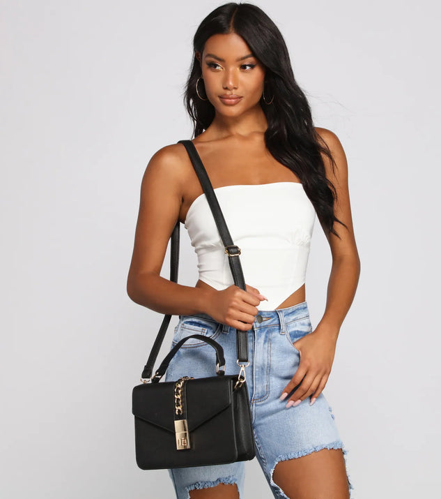 Chic Chain Trim Crossbody Purse