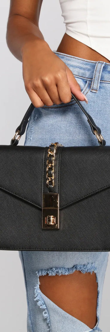 Chic Chain Trim Crossbody Purse