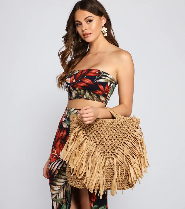Vacay Bound Raffia Straw Tote