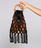 Hello Summer Woven Fringe Tote