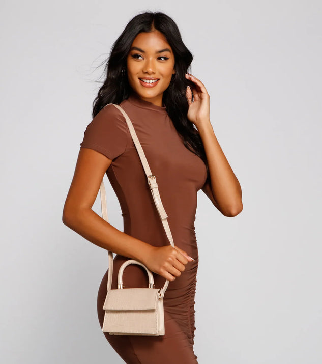 Croc Out Top Handle Mini Crossbody