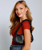 On Trend Faux Leather Shoulder Bag