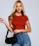 On Trend Faux Leather Shoulder Bag