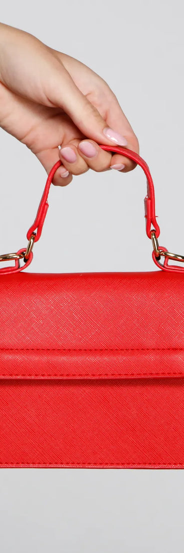 Chic Style Saffiano Top Handle Handbag