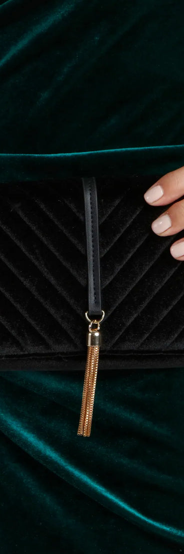 Bring The Luxe Look Velvet Crossbody Purse