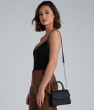 Fashion Twist Saffiano Top Handle Bag