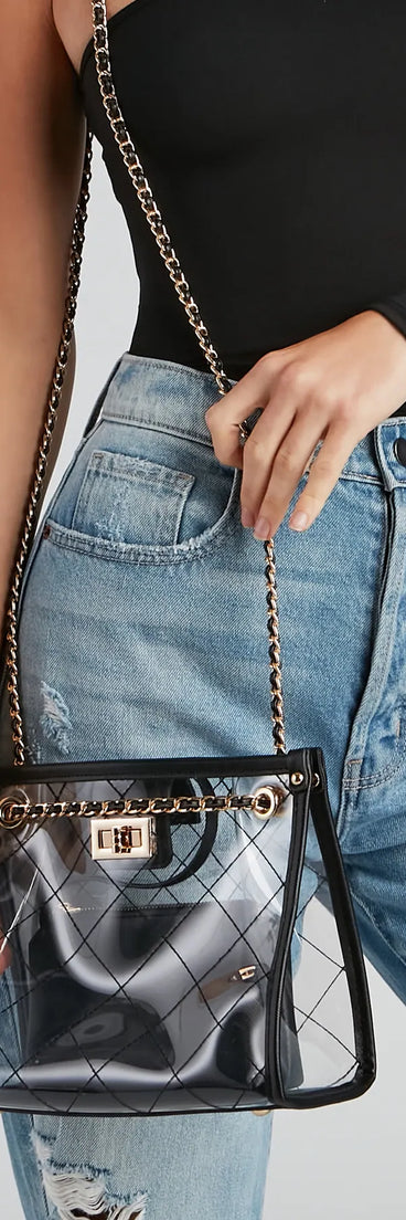Chic Trendsetter Clear Handbag