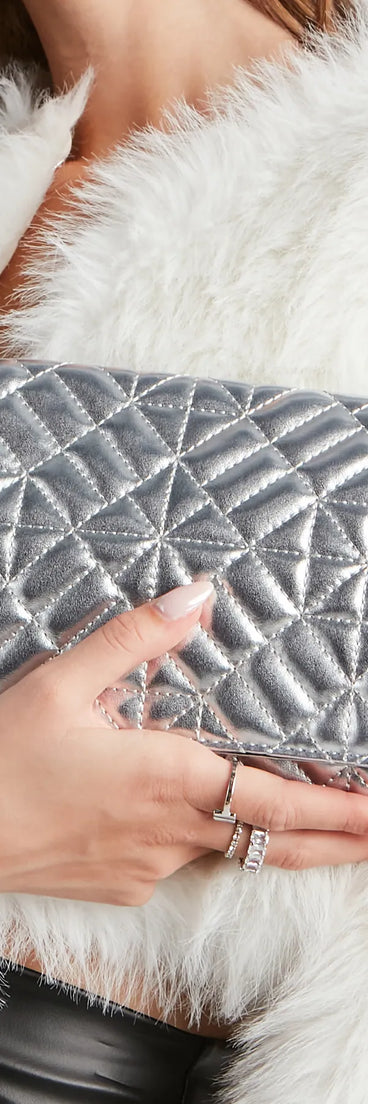 Stand Out Staple Metallic Shoulder Bag