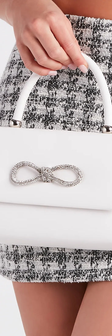 Classy Glamour Rhinestone Bow Handbag