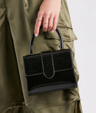 Sleek Perfection Patent Faux Leather Handbag