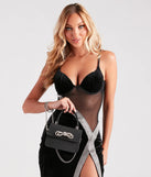 Glam Up Your Look Rhinestone Bow Mini Handbag