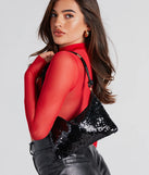 Statement Sequin Shoulder Handbag