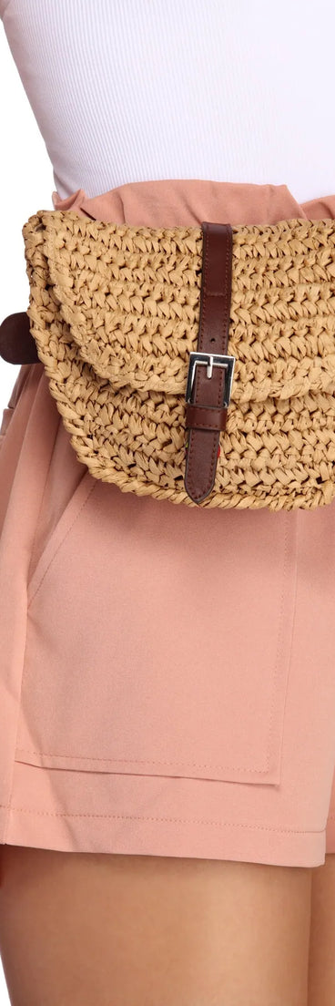 Boho Beauty Straw Fanny Pack Belt
