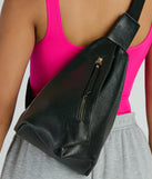 Quintessential Cutie Faux Leather Zipper Sling Bag