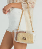 Clear Intentions Crossbody Bag With Straw Pouch