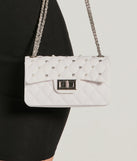 On The Go Babe Faux Pearl Jelly Crossbody Bag
