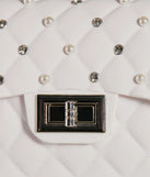 On The Go Babe Faux Pearl Jelly Crossbody Bag