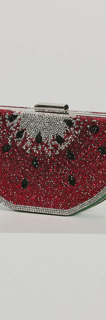 Taste Like Summer Rhinestone Watermelon Clutch Bag