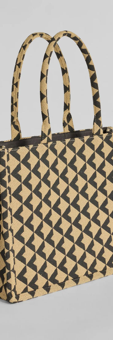 On The Go Jacquard Woven Tote Bag