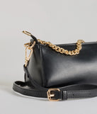 Sleek Sophistication Faux Leather Crossbody Purse