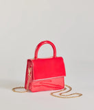 Get ready for any event with the Trendy Moment Faux Patent Leather Top Handle Mini Purse in red, an essential start to creating a versatile outfit for women for parties, cocktail hours, or Valentine's Day events.
