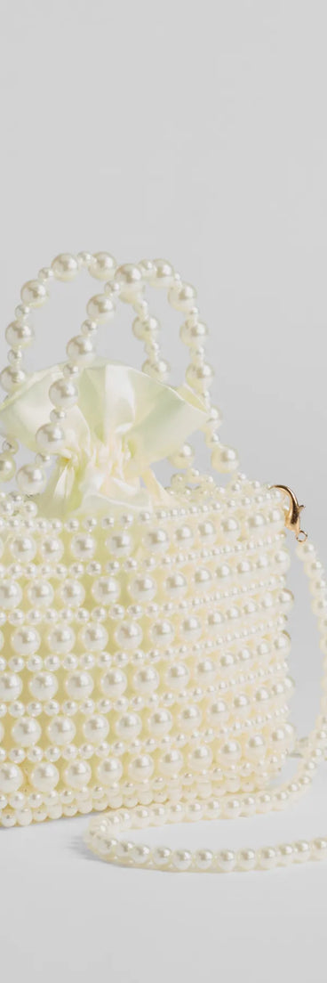 Undeniable Poise Faux Pearl Handbag
