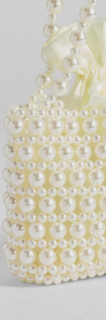 Undeniable Poise Faux Pearl Handbag