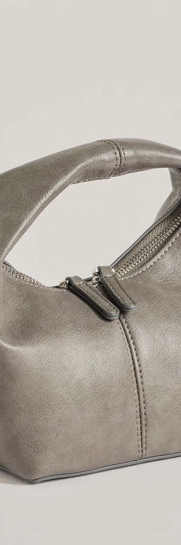 Made You Look Top Handle Mini Handbag, a trendy gray addition to women's going-out outfits, is ideal for Christmas party outfits, chic NYE attire, or winter night-out looks that keep you on-trend!