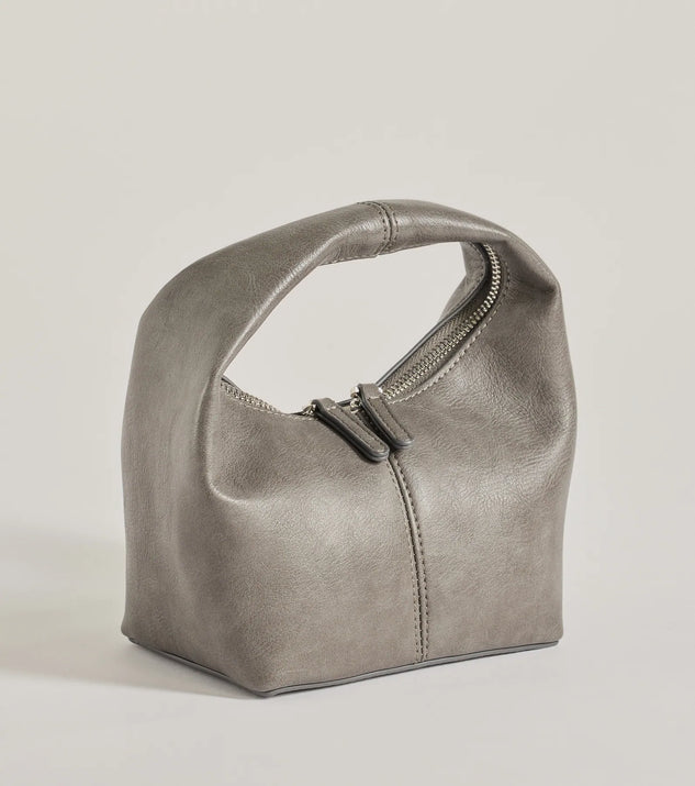Made You Look Top Handle Mini Handbag, a trendy gray addition to women's going-out outfits, is ideal for Christmas party outfits, chic NYE attire, or winter night-out looks that keep you on-trend!