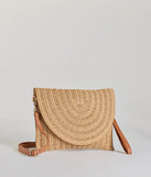 Cute Retreat Straw Envelope Clutch Crossbody Bag