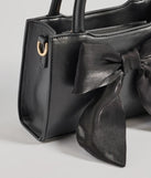 Get inspired with the Tres Chic Tulle Bow Faux Leather Handbag, a feed-worthy black piece that’s part of Windsor's updated and curated women’s clothing edit packed with must-have fall outfit ideas.