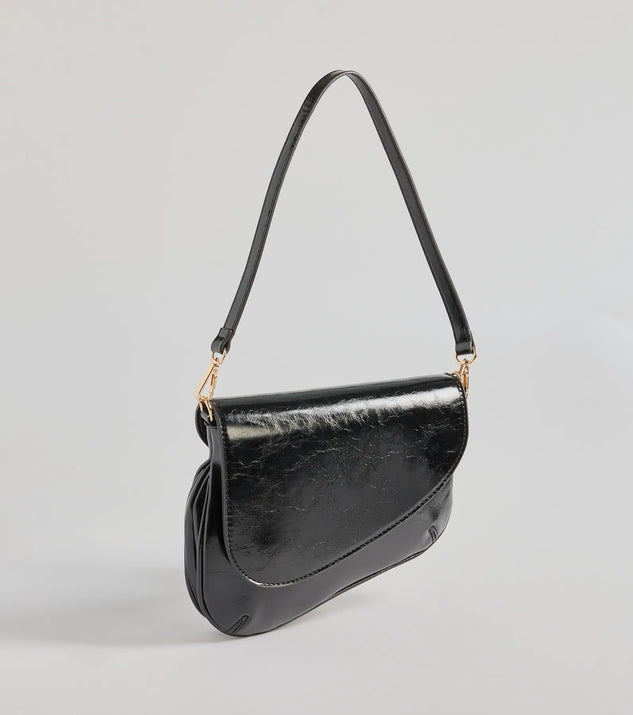 
Upgrade your style game for 2025 with the Luxe Impression Saddle Shoulder Bag in black, perfect for any fashion-forward wardrobe.