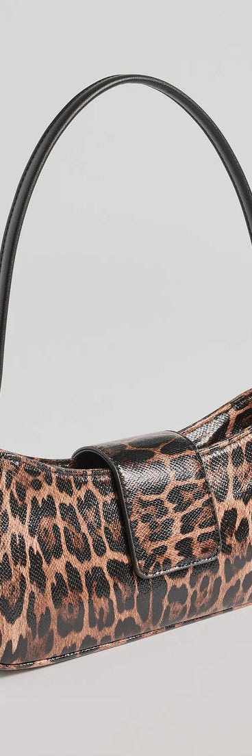 Wild Cutie Leopard Faux Leather Shoulder Bag