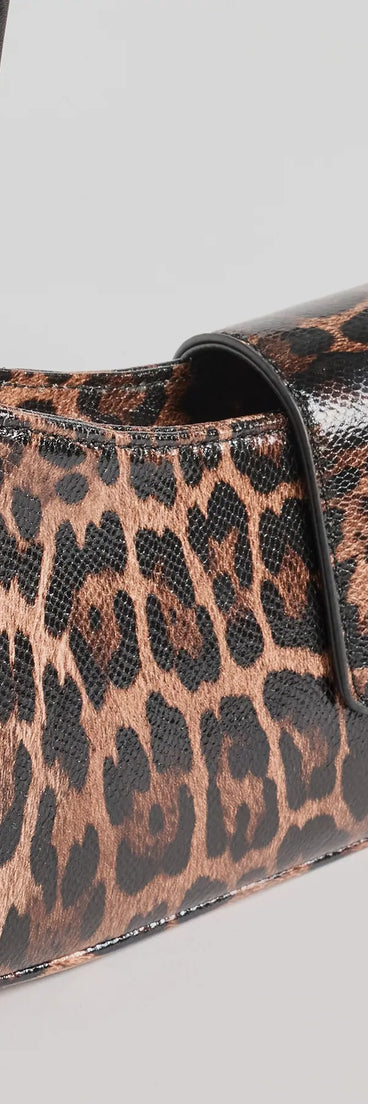 Wild Cutie Leopard Faux Leather Shoulder Bag